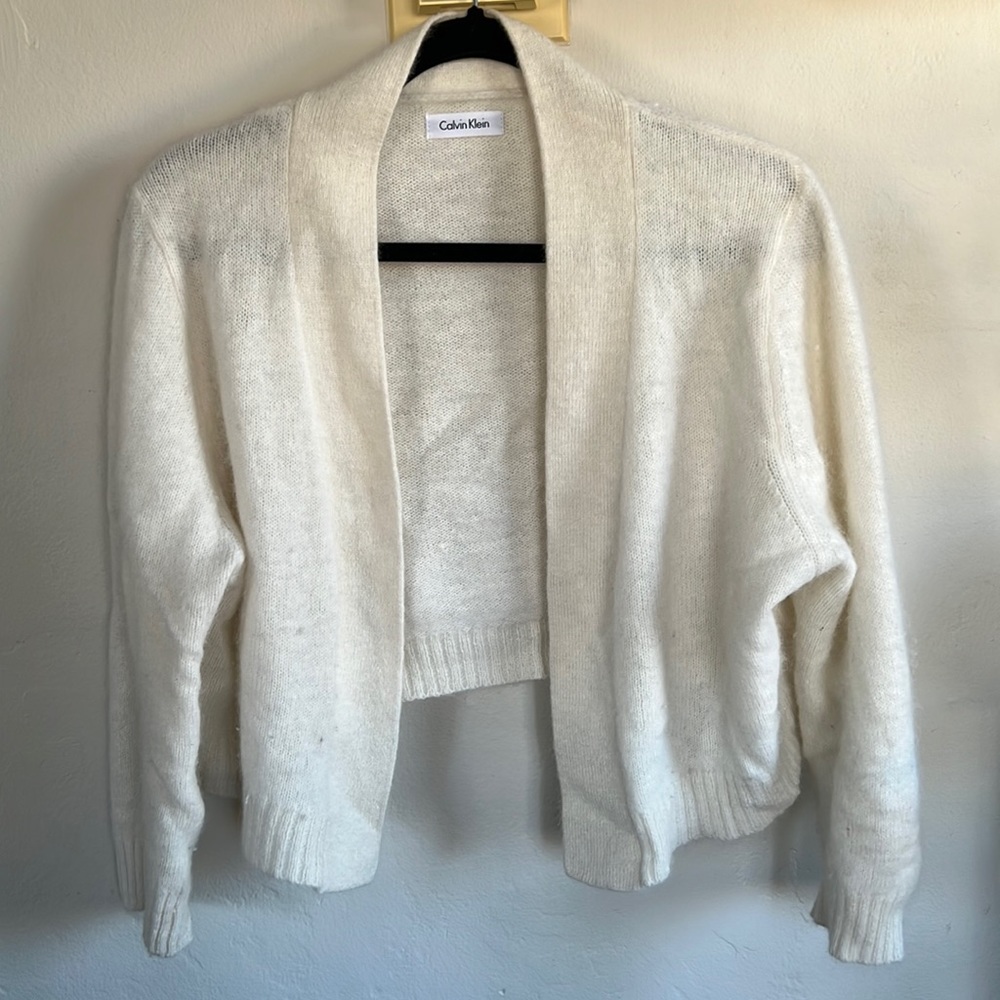 Cream soft calvin klein cardigan